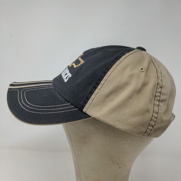 Checkered Flag Sports Men's Strapback Hat Black Tan Chevrolet Chevy Trucks - Picture 5 of 10